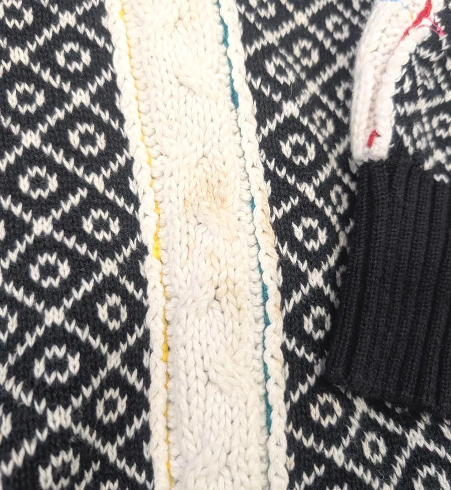 Greg Norman Vintage Greg Norman 3D Knit Black and White Cable Sweater Size US L / EU 52-54 / 3 - 8 Thumbnail