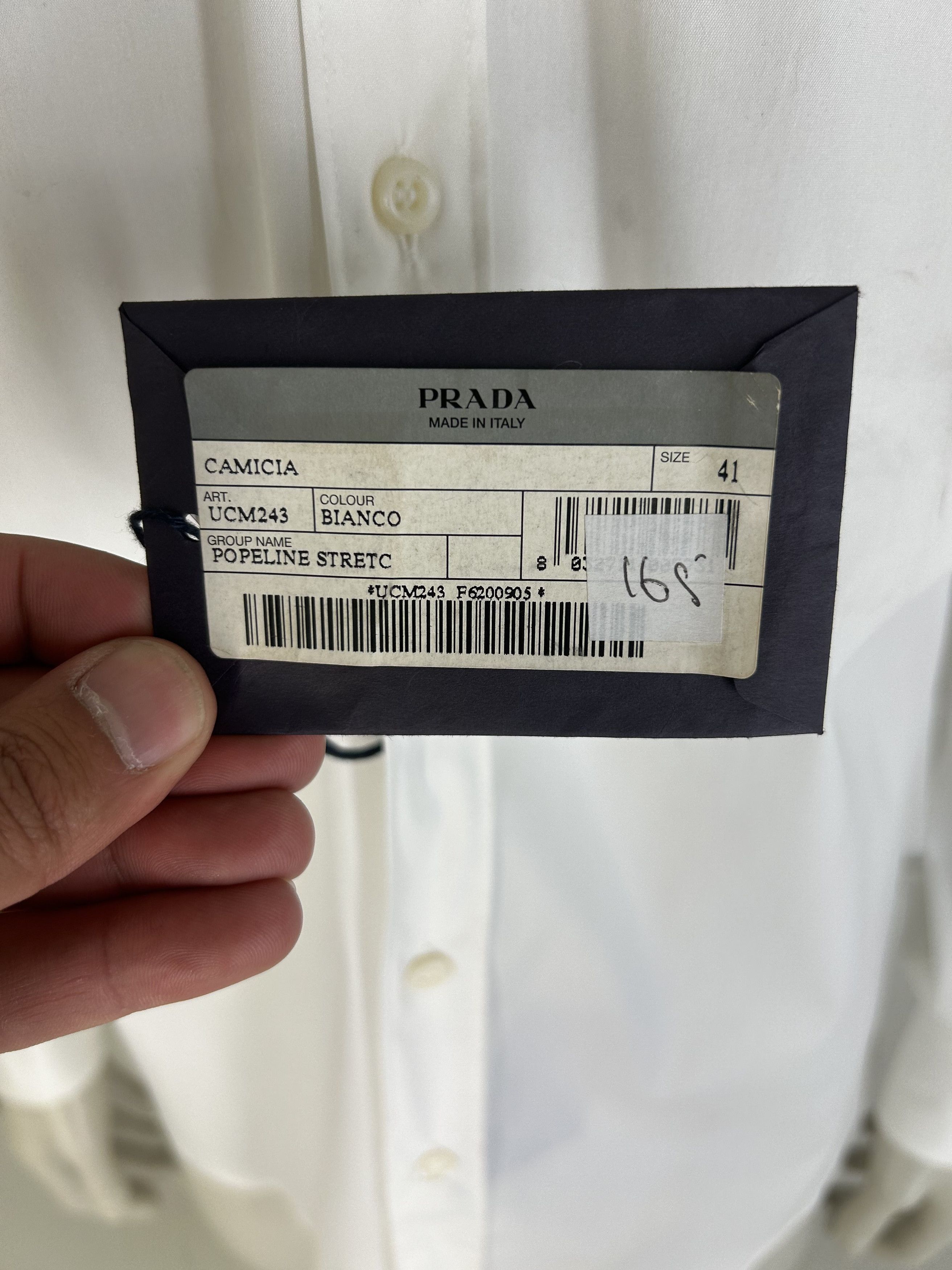 Prada PRADA WHITE COTTON SHIRT Size US L / EU 52-54 / 3 - 4 Thumbnail