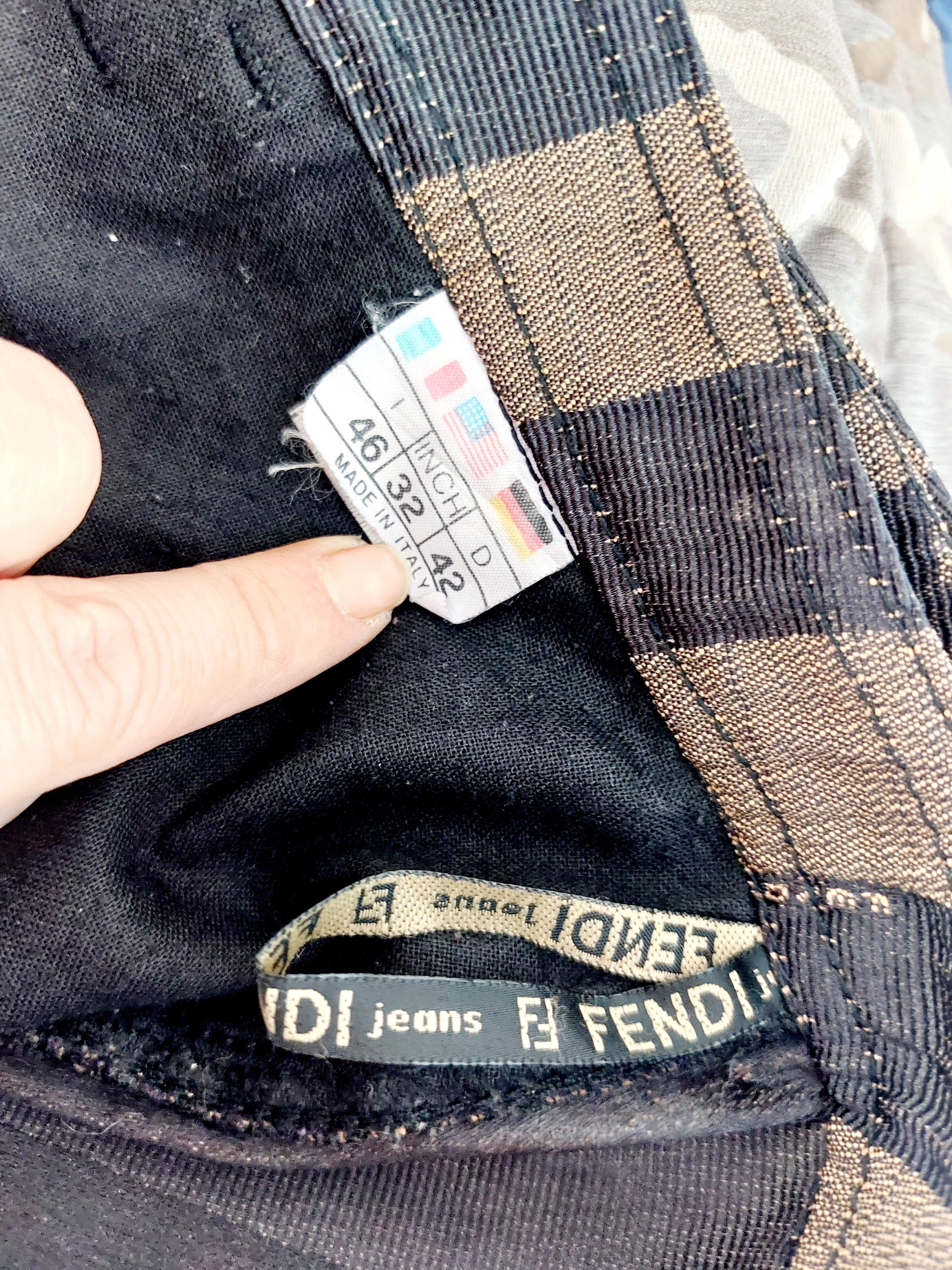 Fendi Fendi Zucca FF Belted Monogram FF 90’s Mini Pencil Skirt Size 32" / US 10 / IT 46 - 13 Thumbnail