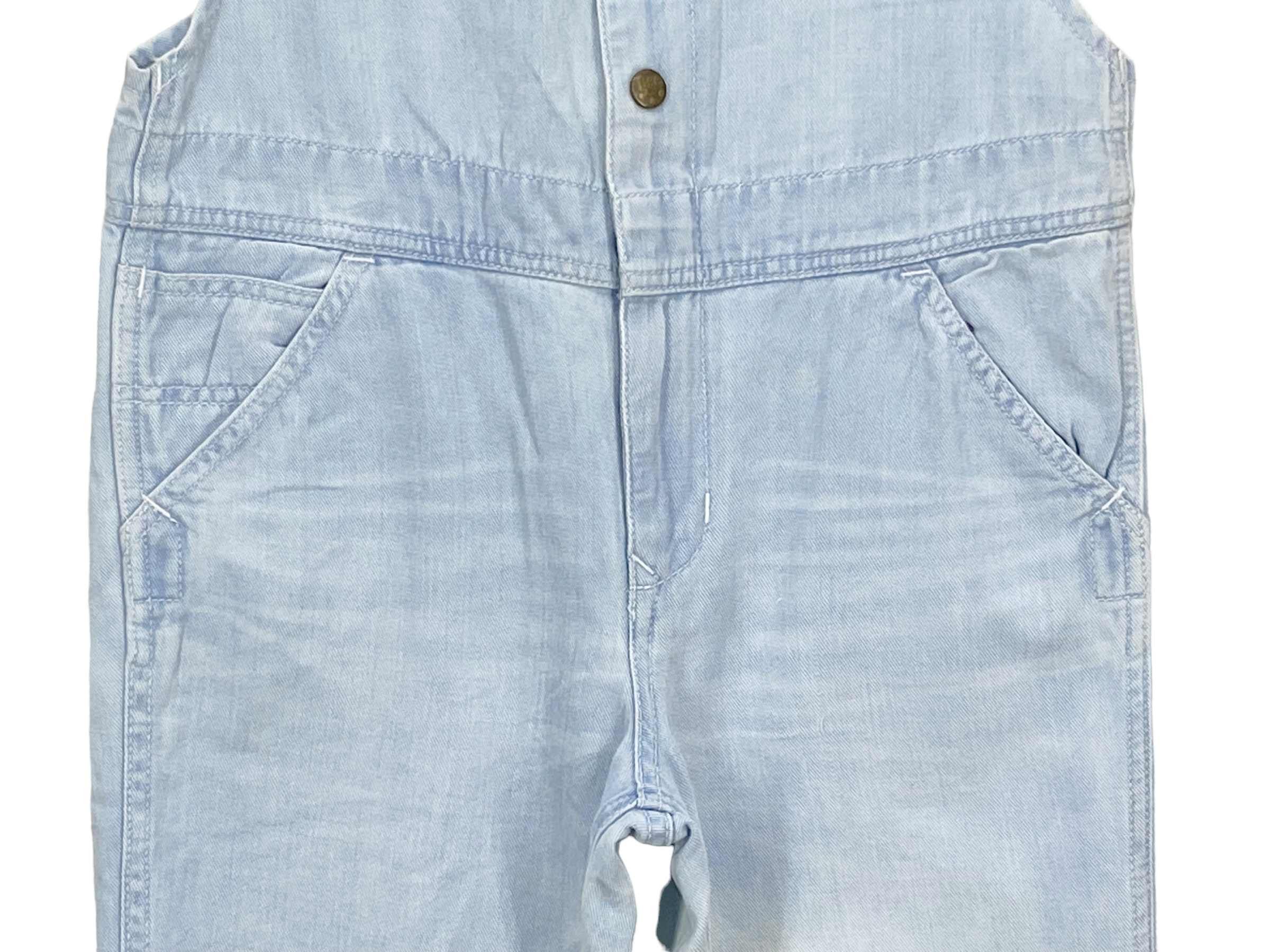 Lee × Vintage Lee Carpenter Bib Overalls Light Wash Jeans Size US 32 / EU 48 - 4 Thumbnail