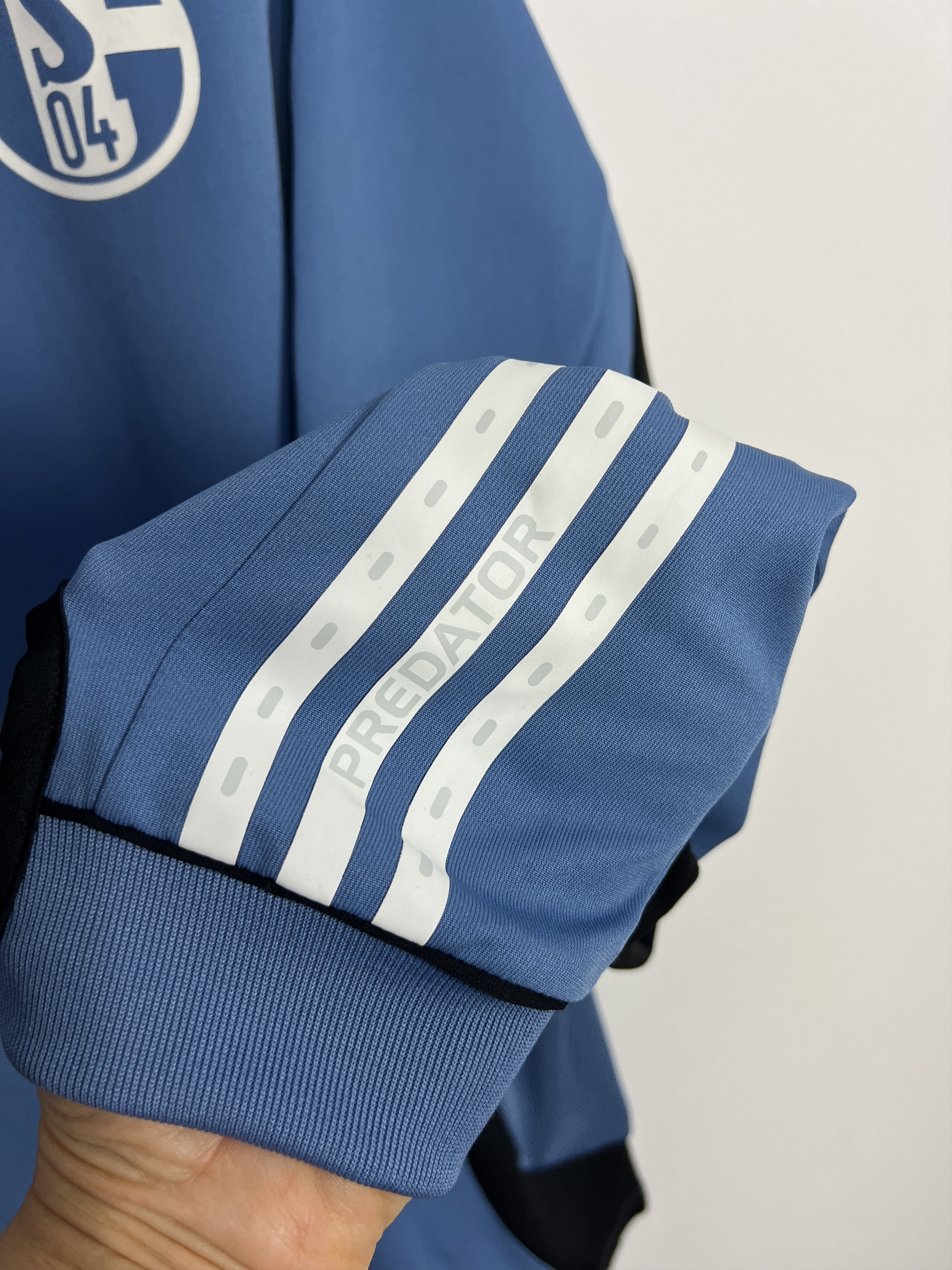 Adidas FC Schalke 04 Football Player Issue Train Sweatshirt Jacket Size US XL / EU 56 / 4 - 4 Thumbnail