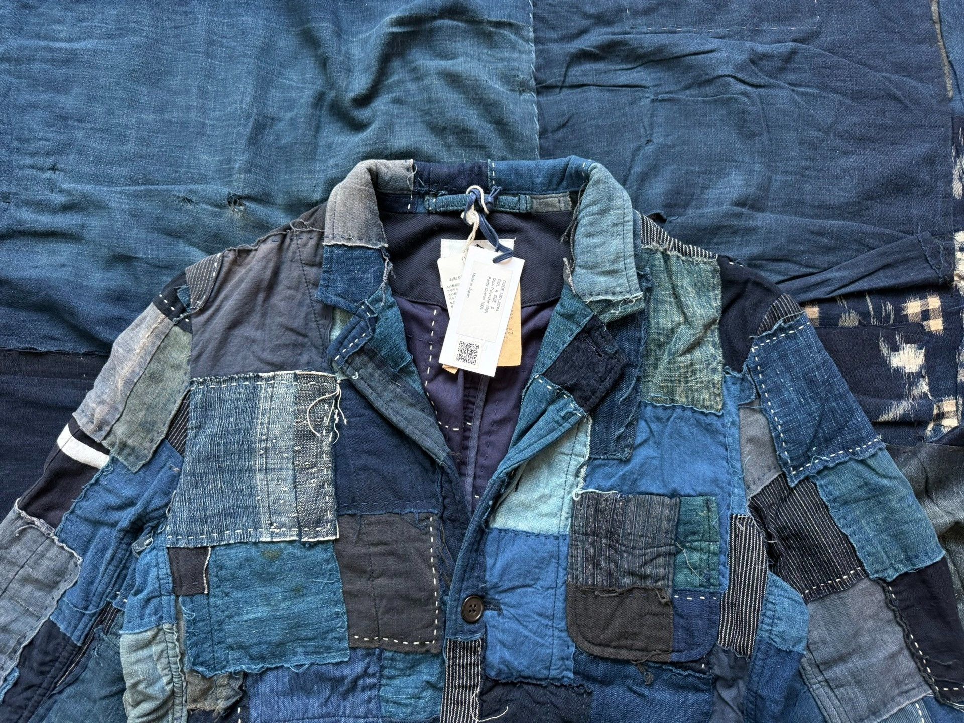 KUON Kuon 22AW Distressed Sashiko Patchwork Blazer Size US M / EU 48-50 / 2 - 5 Thumbnail