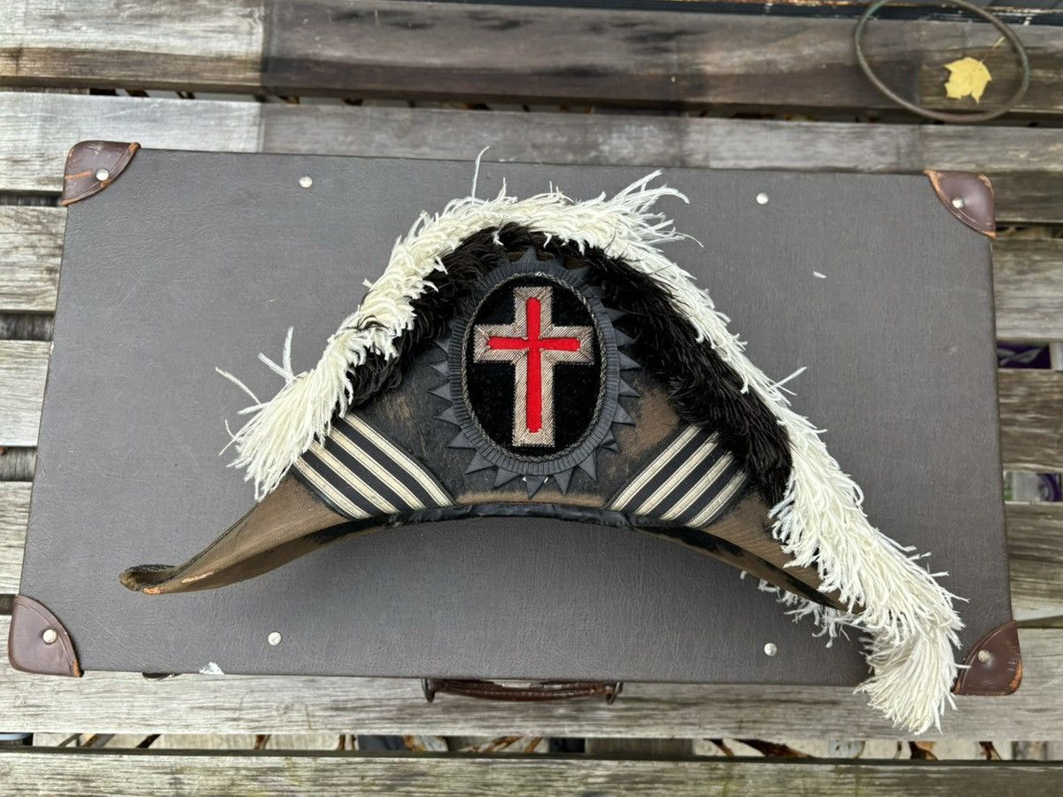 Hartmann Luggage × Vintage Antique Trunk Knights Templar Commander Hat Beaver Ostrich Size ONE SIZE - 4 Thumbnail