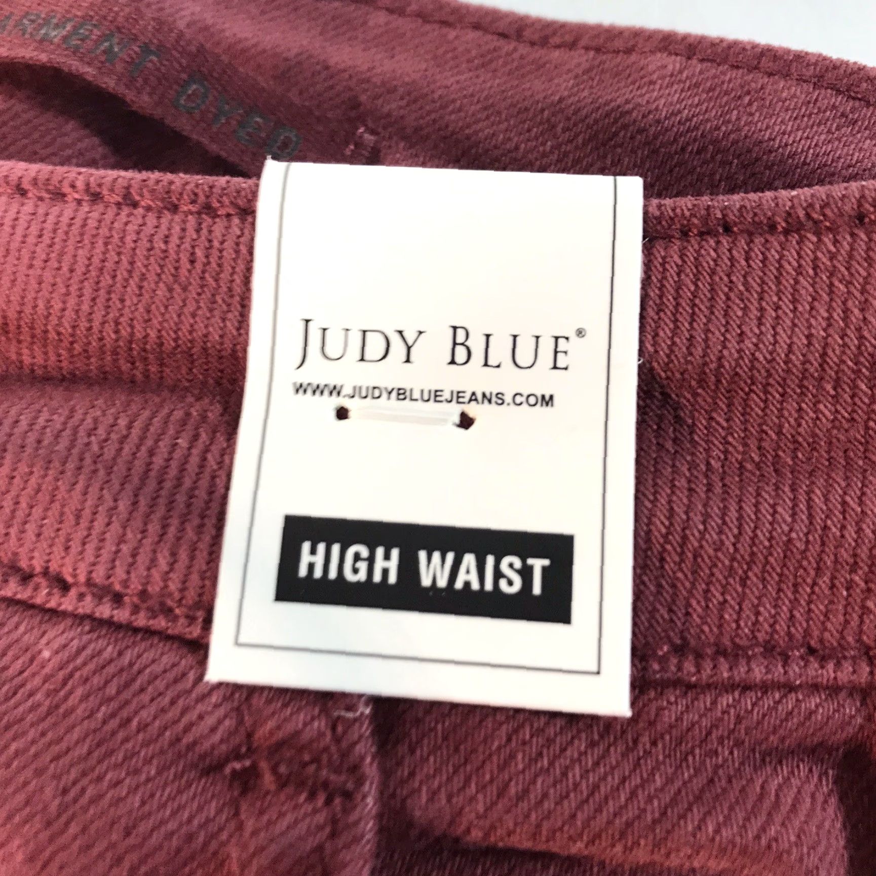 Vintage VINTAGE Judy Blue Flared Jeans Womens Size 15/32 High Waist Burgundy Cotton Stretch Size 36" / US 14 / IT 50 - 2 Thumbnail