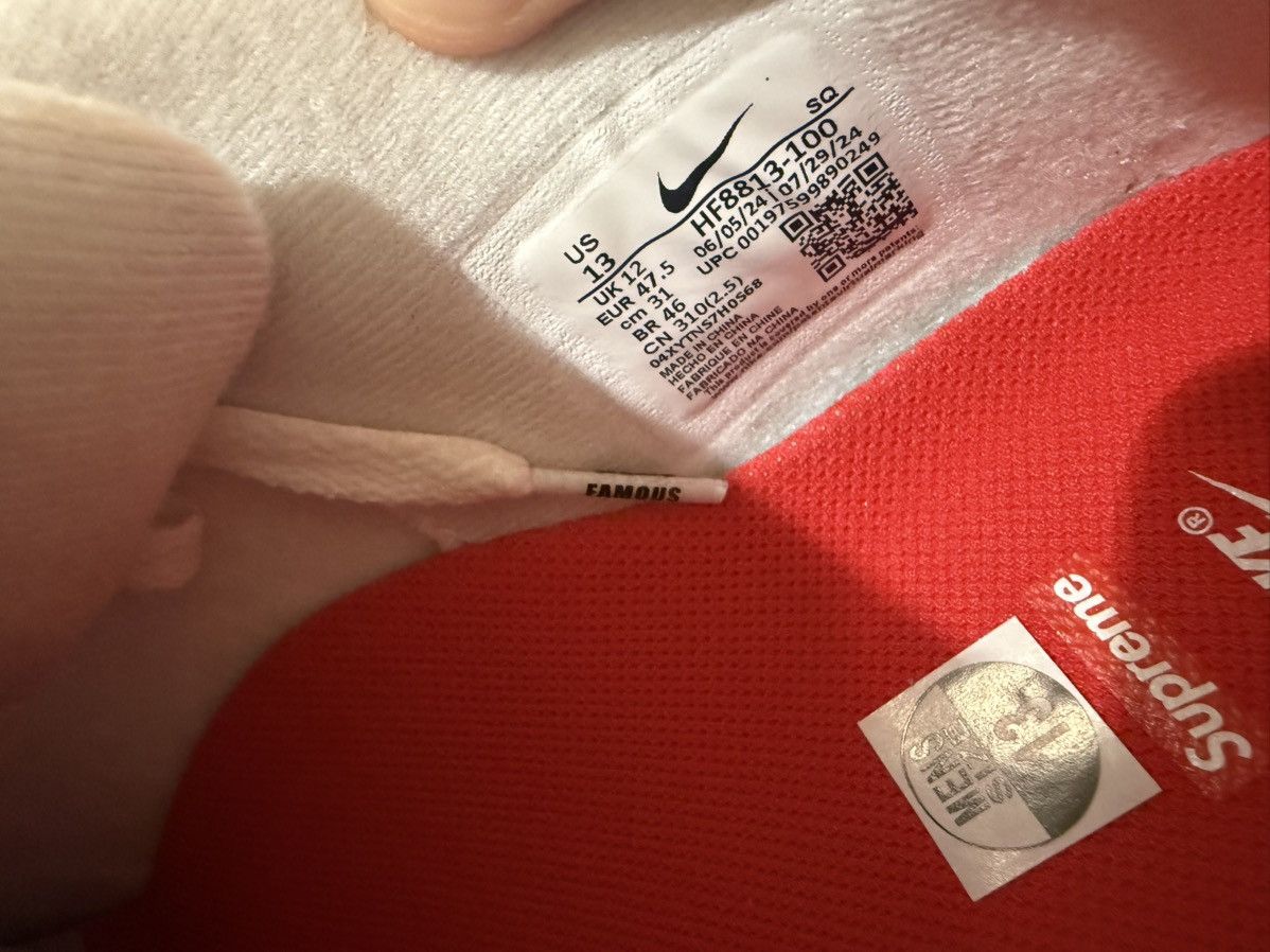 Nike × Supreme Supreme Nike Air Max 1 '87 SP - Size 13 - White -HF8813-100 Size US 13 / EU 46 - 7 Thumbnail