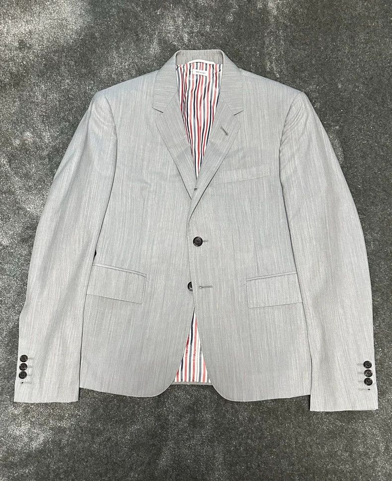 Thom Browne Thom Browne size2 Light gray plain weave suit Size 38S - 1 Thumbnail
