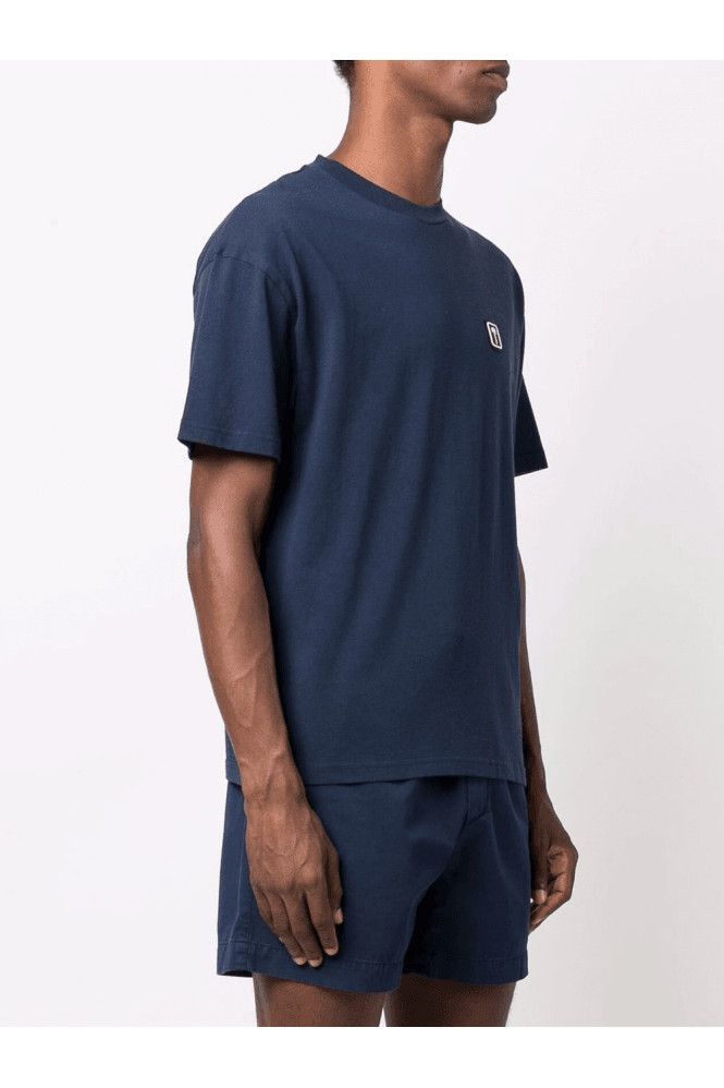 Palm Angels o1y0325 Logo Crewneck T-Shirt in Navy Blue Size US XXS / EU 40 - 3 Thumbnail