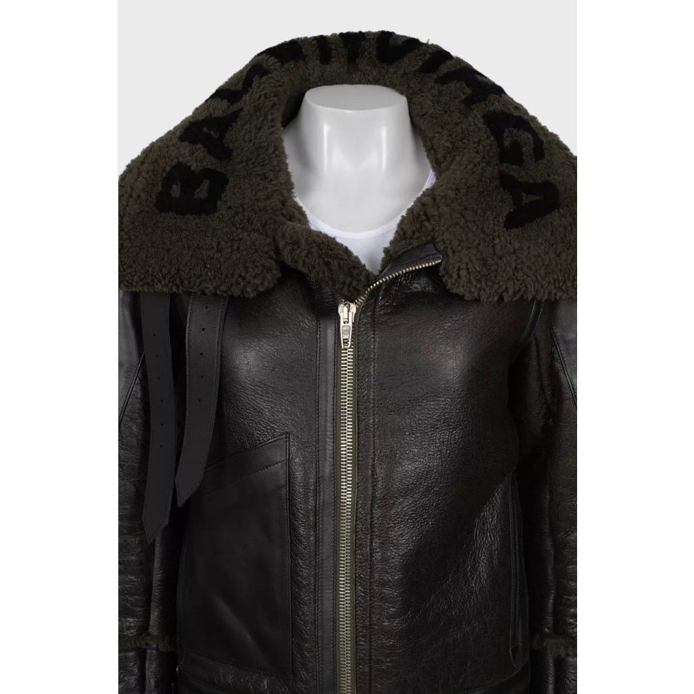 Balenciaga Balenciaga Green Sheepskin Oversized Coat - Size FR36/S Size XS / US 0-2 / IT 36-38 - 4 Thumbnail