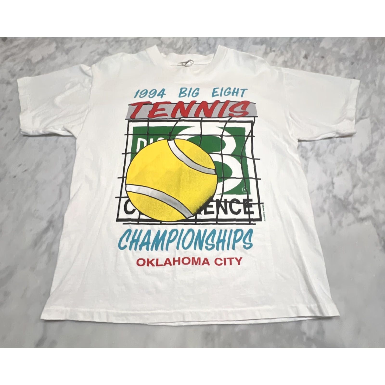 Champion VINTAGE 1994 Big 8 Tennis Champions t shirt Men XL single stitch Oklahoma City Nike Size US XL / EU 56 / 4 - 3 Thumbnail