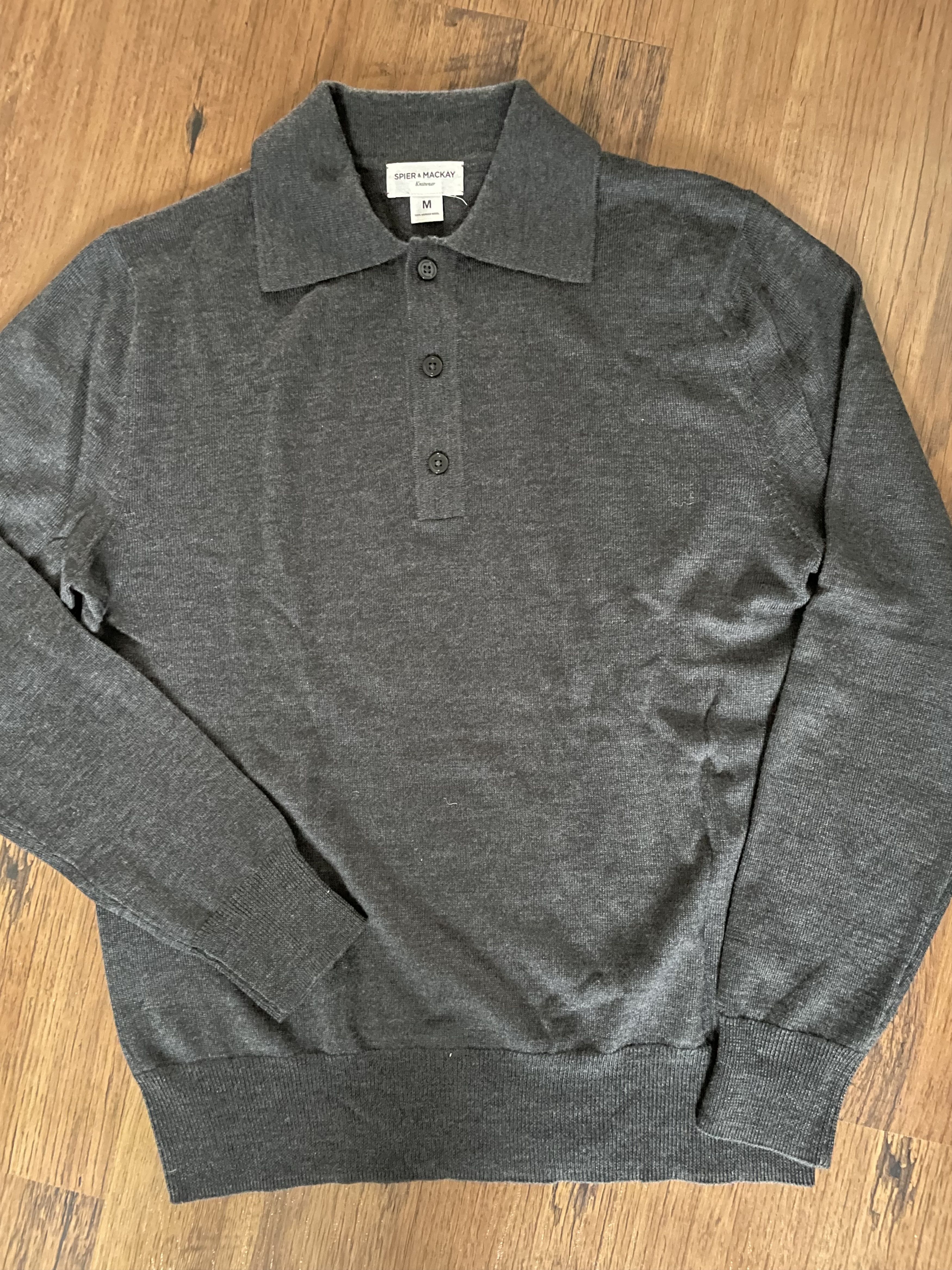 Spier & Mackay Charcoal knit polo Size US M / EU 48-50 / 2 - 1 Thumbnail