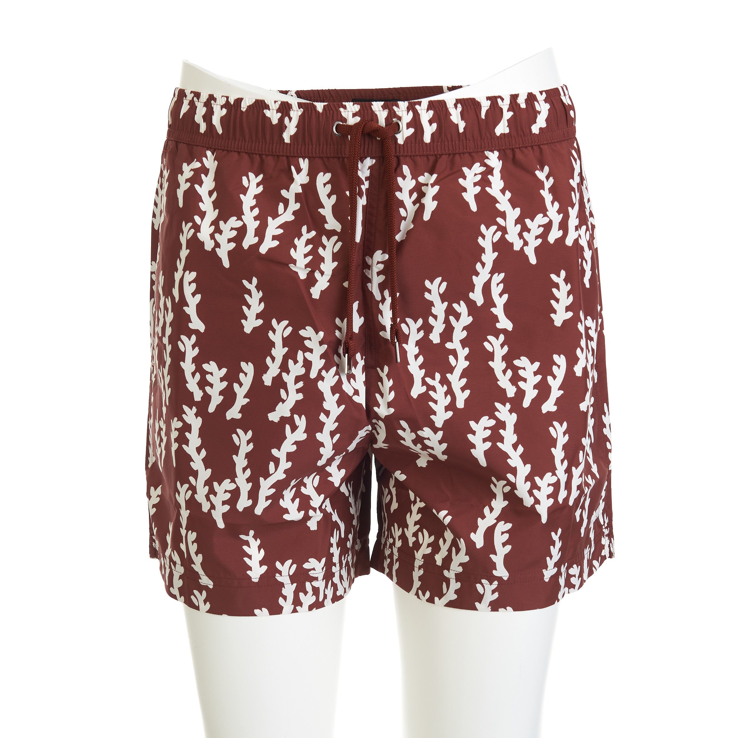 Ermenegildo Zegna Terracotta White Oasi Print Swim Trunks Size L Size US 34 / EU 50 - 4 Thumbnail