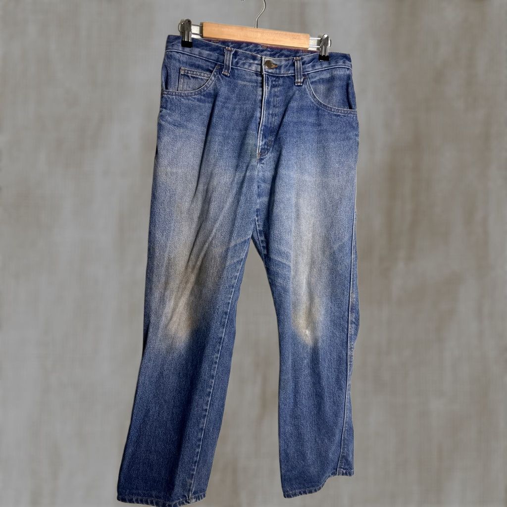 Vintage Riverside Flame Resistant Medium Wash Jeans Westex Indura 32x30 Mens Jeans Straight Orange 32x30 Size US 32 / EU 48 - 1 Thumbnail