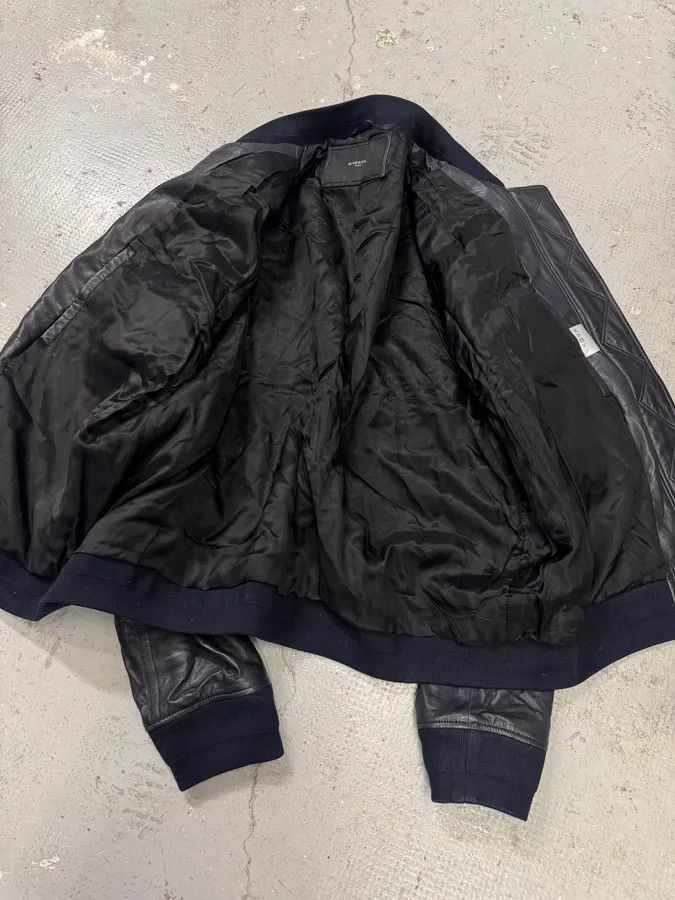 Designer × Givenchy × Vintage SS2013 Givenchy Navy Lamb Leather Bomber Jacket Size US L / EU 52-54 / 3 - 5 Thumbnail