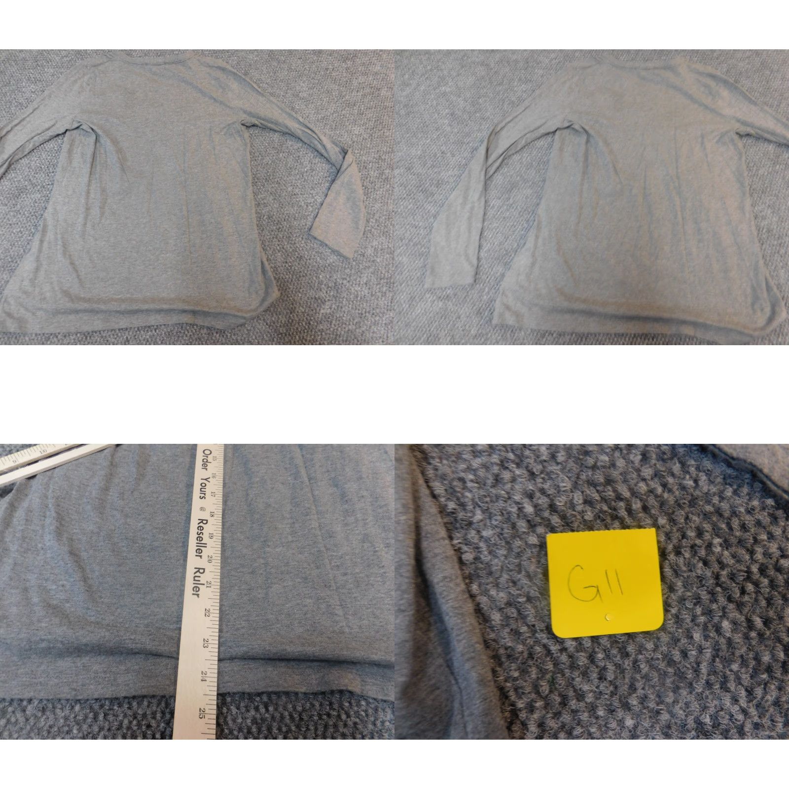 Jones New York Jones New York Blouse Medium Gray Womens pullover sport stretch cotton Shirt Knit Long Sleeve Round Neck Regular Base Breathable Vintage No Size M / US 6-8 / IT 42-44 - 8 Thumbnail