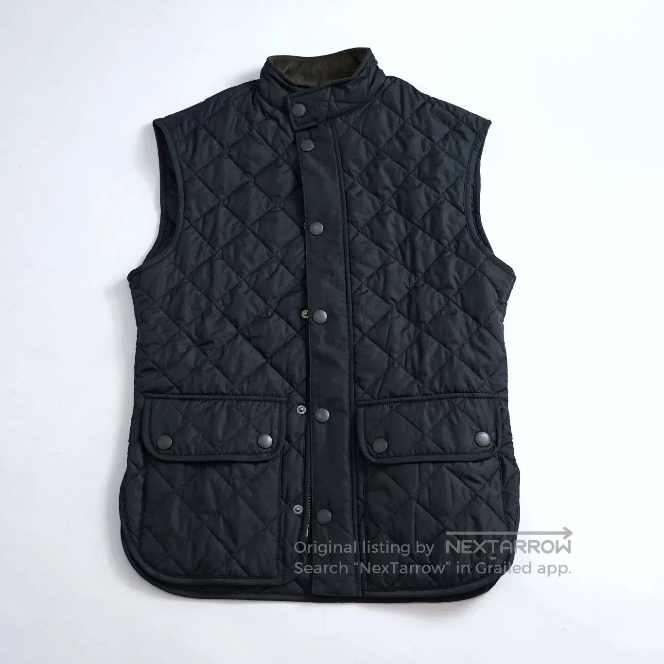 Barbour Quilted Vest in Black Size M.