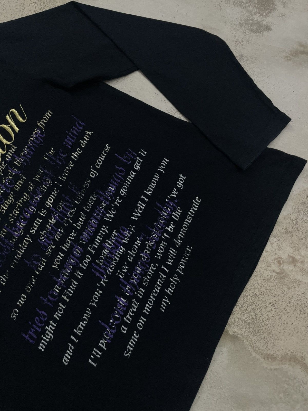 Japanese Brand Persuasion Embroidery Layered Tee Y2K Wording Overpriny Size US M / EU 48-50 / 2 - 4 Thumbnail