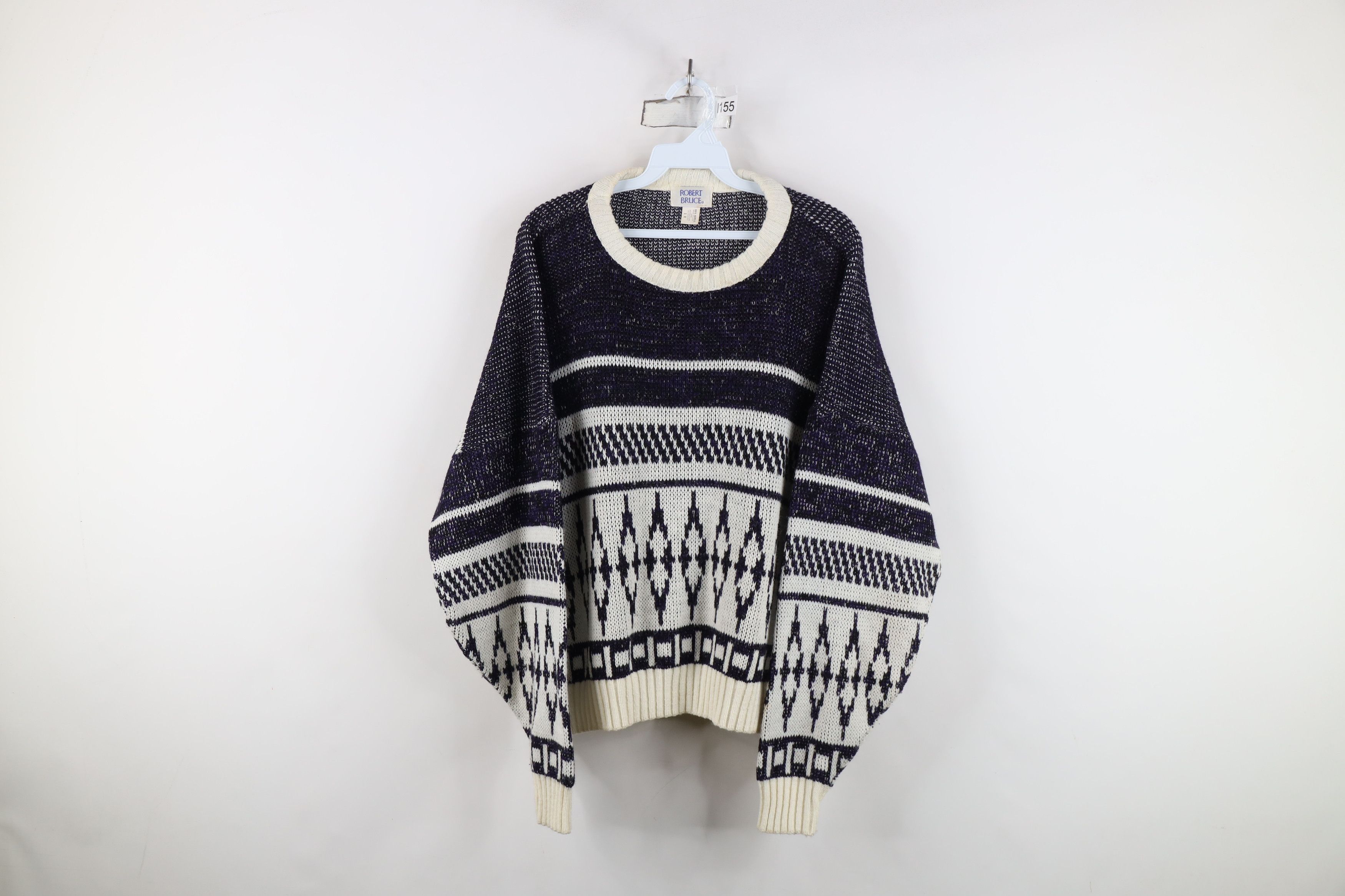 Vintage Vintage 90s Streetwear Fair Isle Geometric Knit Sweater USA Size XL / US 12-14 / IT 48-50 - 1 Thumbnail
