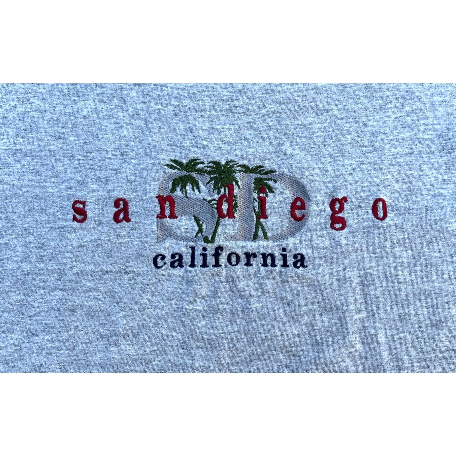 Anvil VINTAGE Anvil T-Shirt Unisex Adults Short Sleeve Crew Neck Gray 90s San Diego California Size M Size US M / EU 48-50 / 2 - 3 Thumbnail