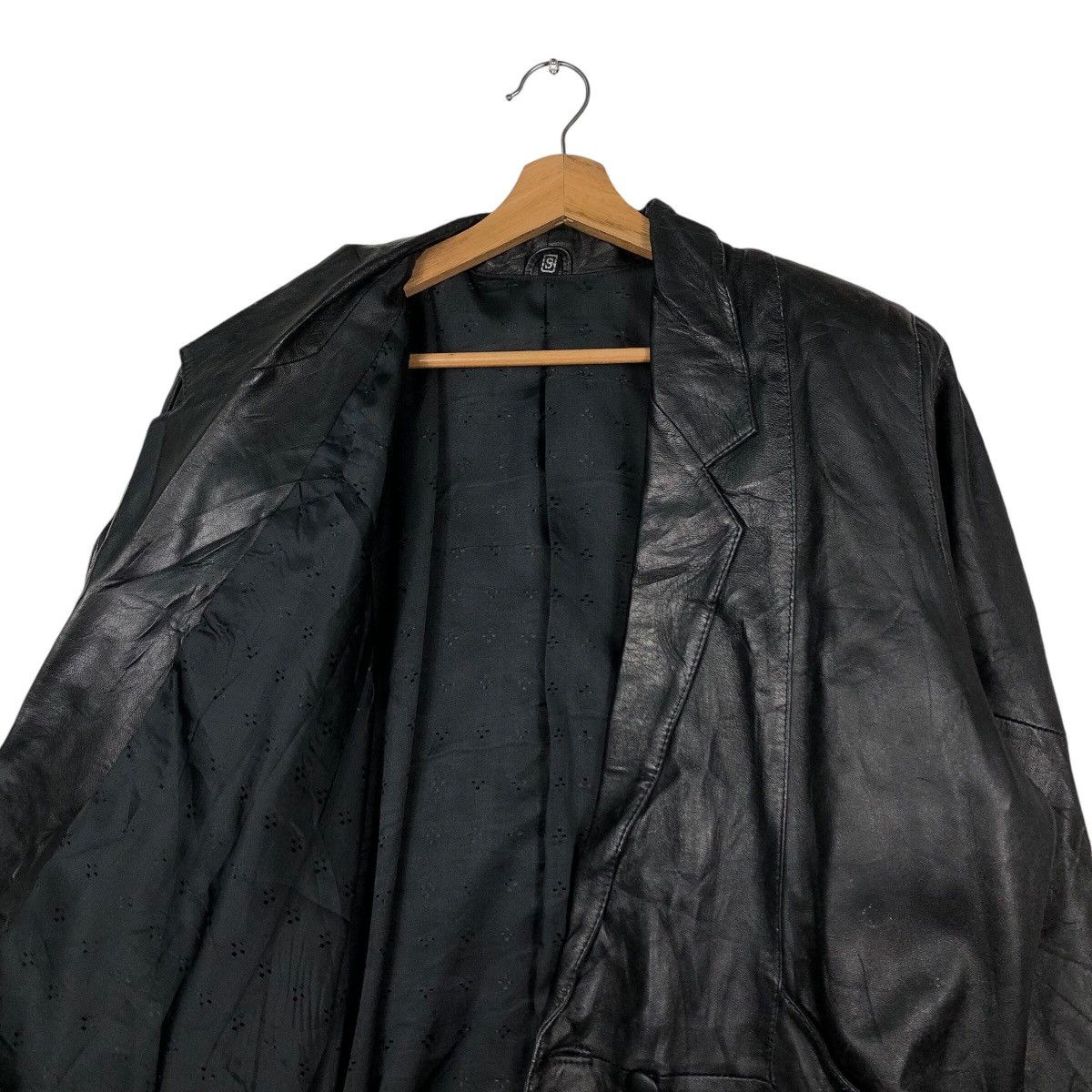 Japanese Brand × Vintage 📌Vintage Unknown Brand Biker Leather Jacket Issey Miyake Size US S / EU 44-46 / 1 - 12 Thumbnail