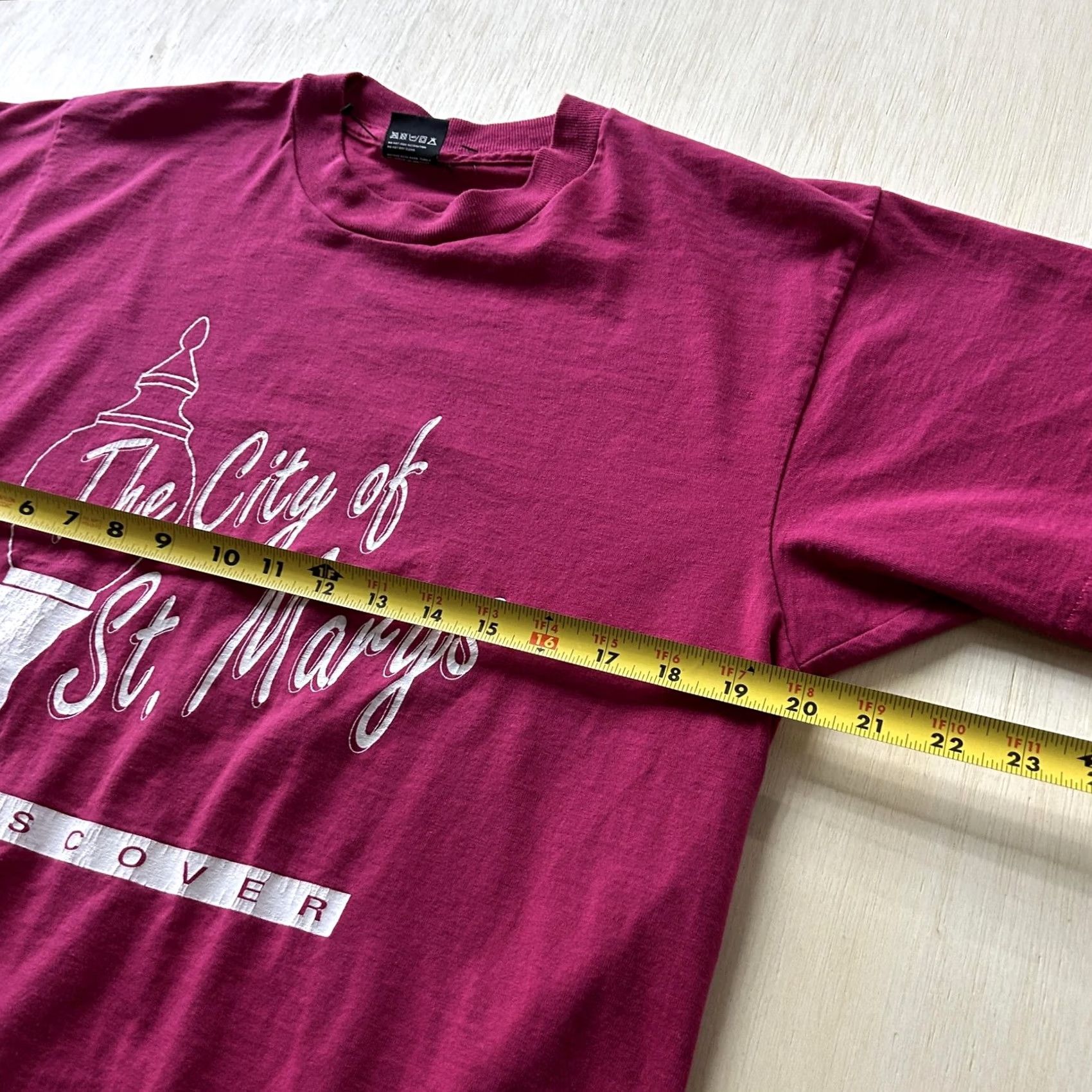 Vintage VINTAGE Screen Stars Best City of St Marys Shirt Mens L Pink Crew Neck Tee Size US L / EU 52-54 / 3 - 5 Thumbnail