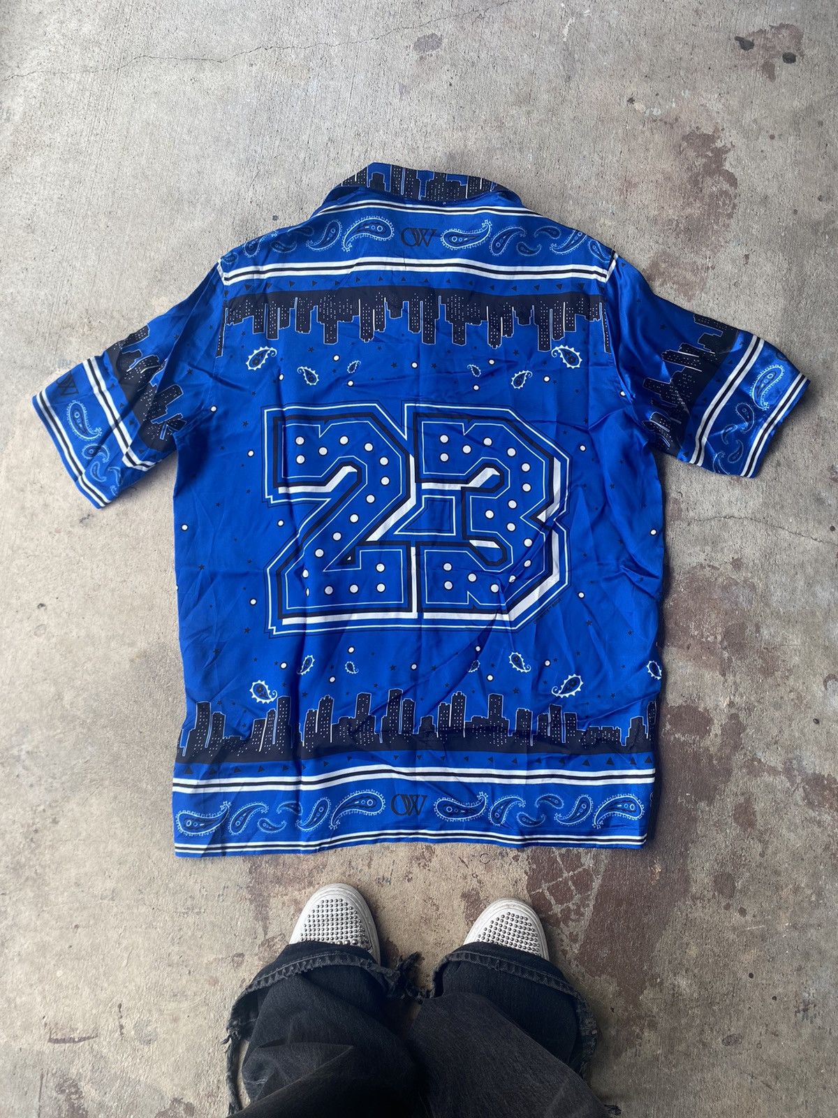 Off-White Off White Bandana Print Satin Cityscape shirt Size US M / EU 48-50 / 2 - 2 Thumbnail