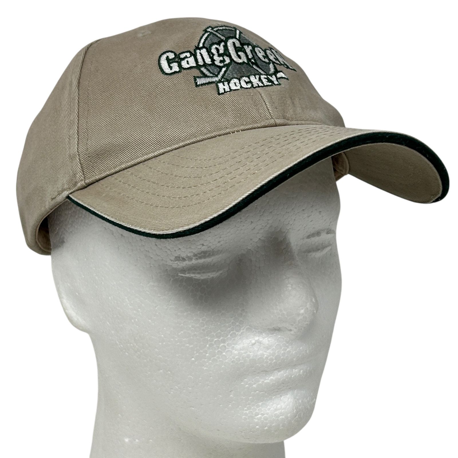 Vintage Vintage 90s Gang Green Hockey Hat Baseball Cap Hockey Beige Size ONE SIZE - 9 Thumbnail