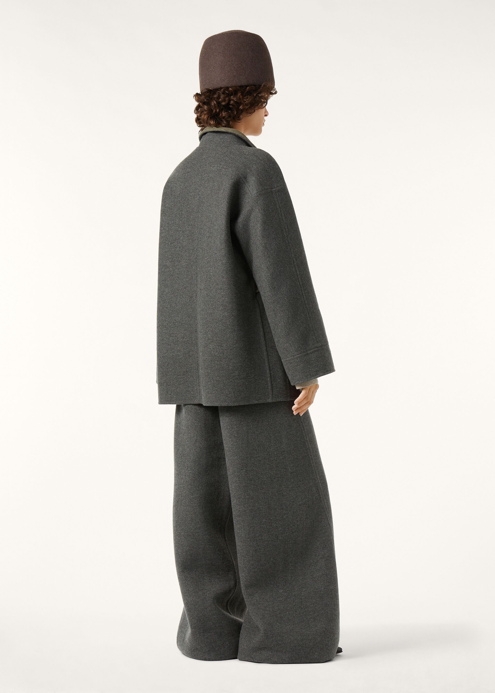 Loro Piana os11x0326 FAQ5813 Romy Coat in Grey/Sage Green Size L / US 10 / IT 46 - 4 Thumbnail