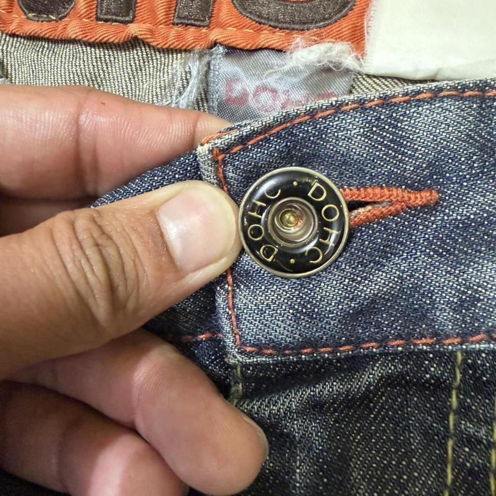 Other Vintage y2k DOHC revolution unique design denim jeans Size 35" - 5 Thumbnail