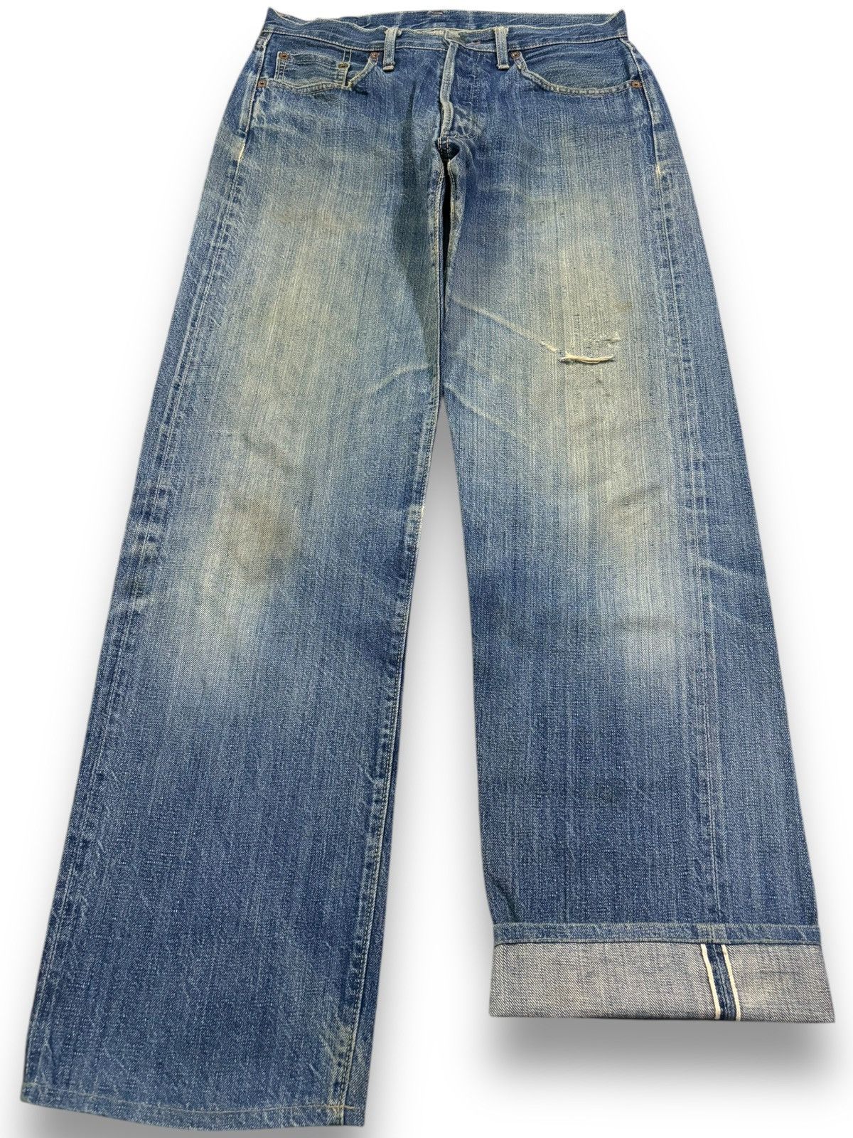 BARNS OUTFITTERS Vintage 90s Barns Japan Selvedge Mud Wash Loose Fit Jeans Size US 32 / EU 48 - 1 Thumbnail