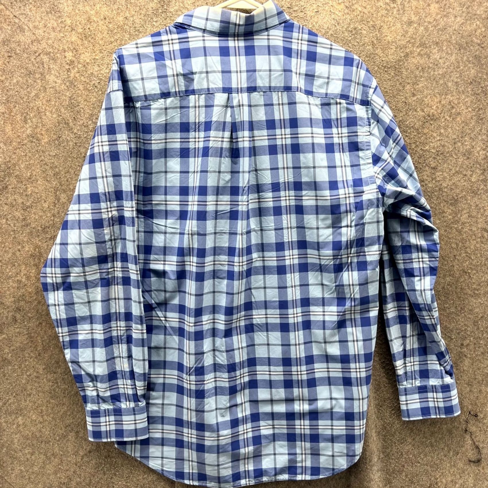 Vineyard Vines Vineyard Vines Shirt Mens Medium Blue Performance Classic Oxford Tucker Plaid Shirt Size US M / EU 48-50 / 2 - 2 Thumbnail