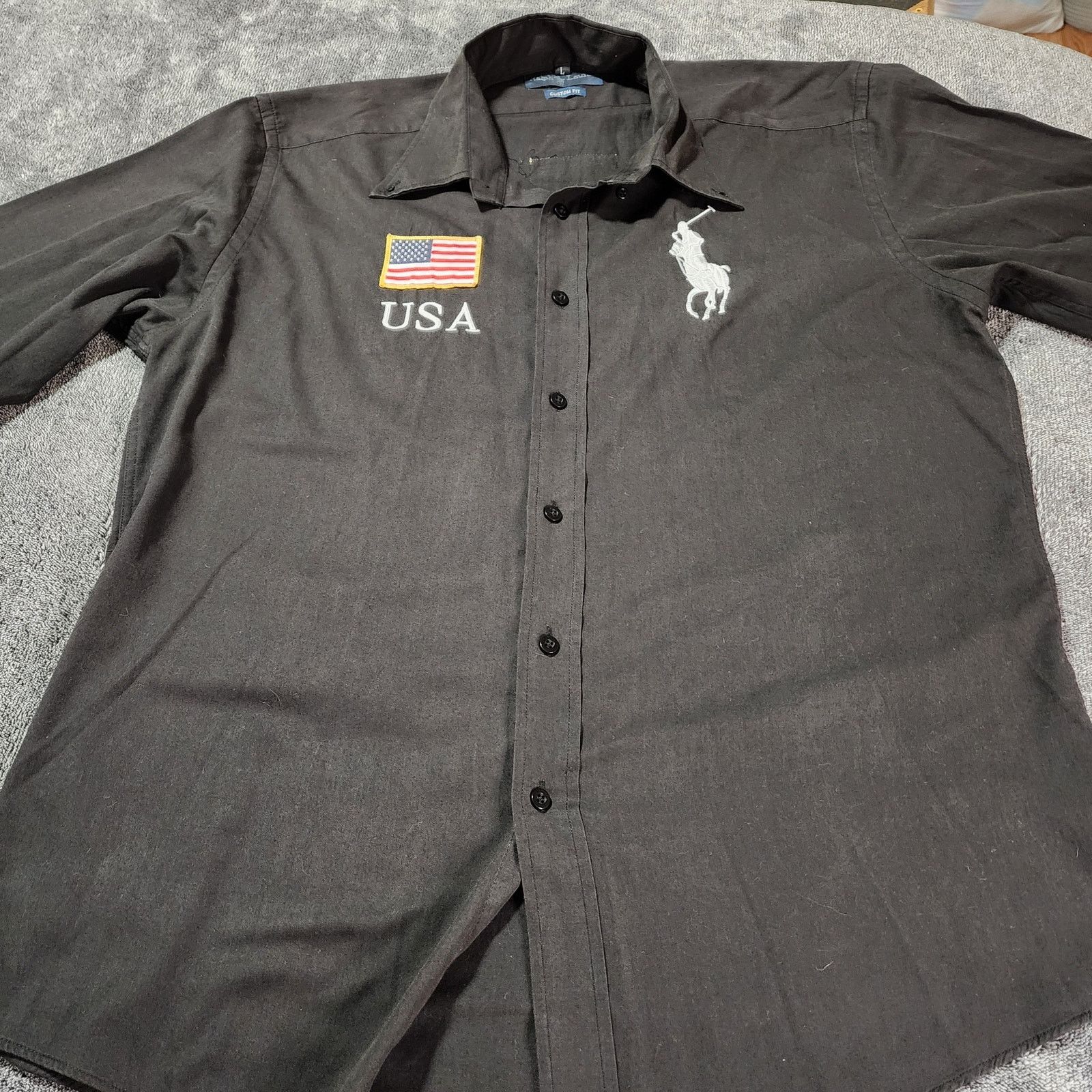 Polo Ralph Lauren Polo USA black long sleeve button up shirt size Large 2344 Size US L / EU 52-54 / 3 - 1 Thumbnail