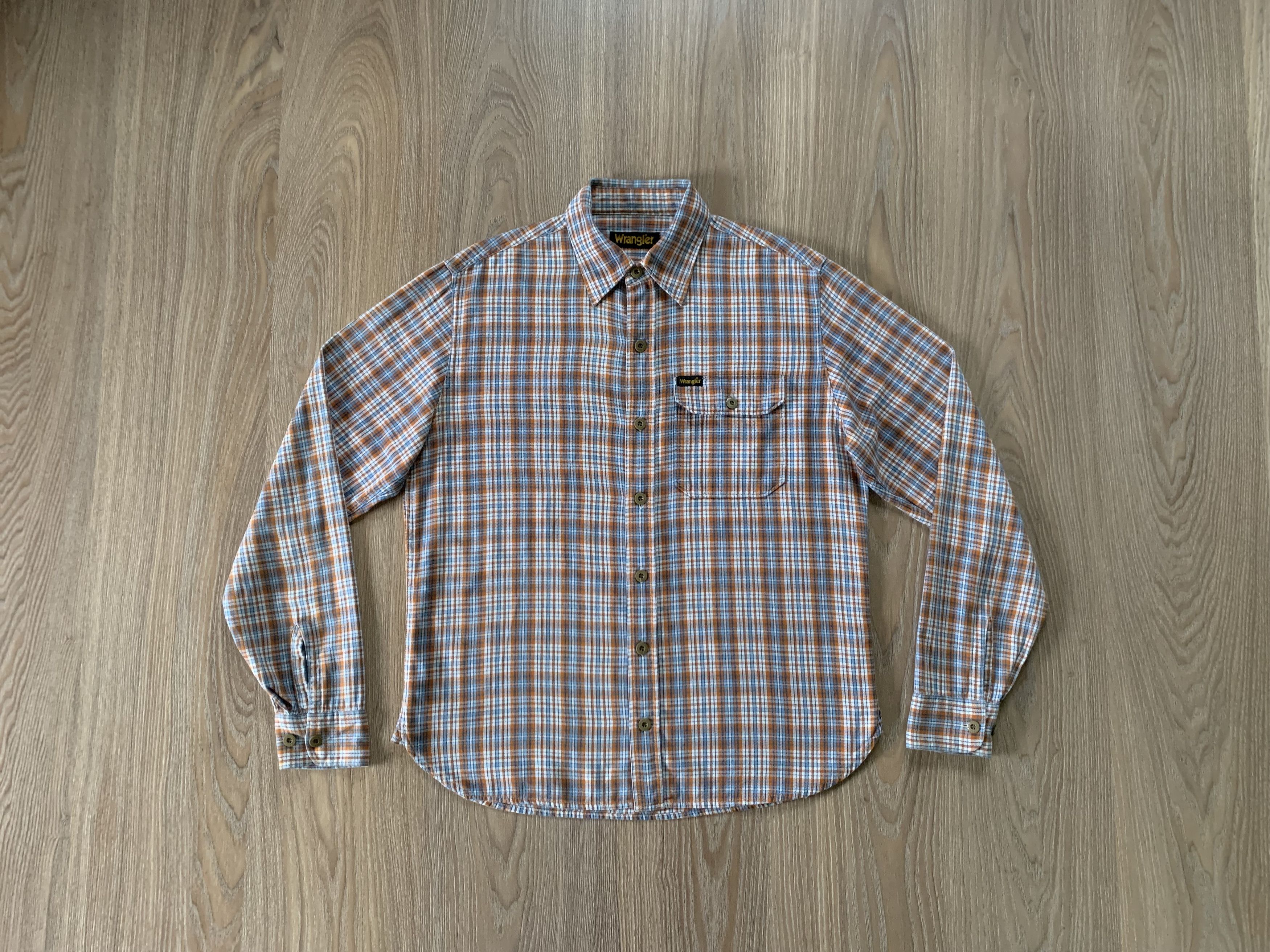 Vintage × Wrangler Wrangler Plaid Cotton Short Sleeve Shirt Size US S / EU 44-46 / 1 - 1 Thumbnail