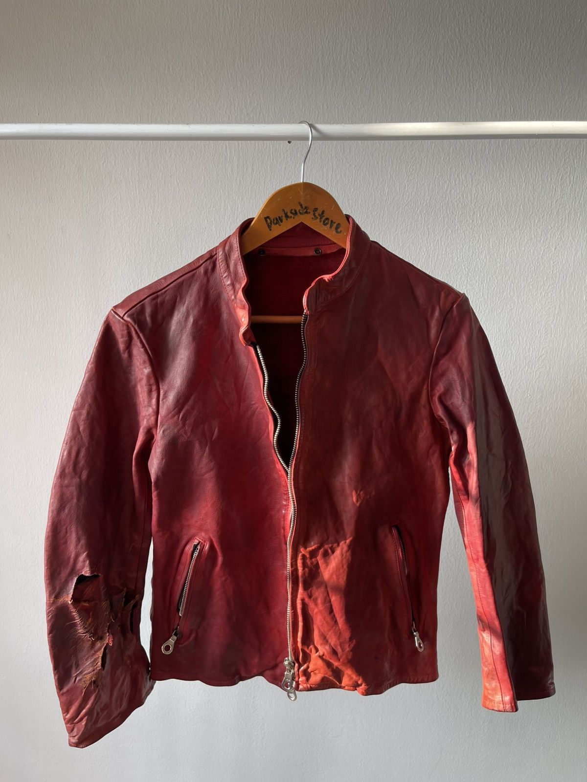 Isamu Katayama Backlash Isamu Katayama Backlash Red Leather Biker Jacket Size US XS / EU 42 / 0 - 10 Thumbnail