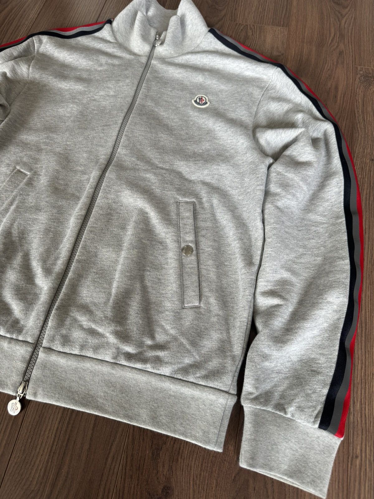 Moncler Moncler Maglia Cardigan Grey Jacket Size US L / EU 52-54 / 3 - 3 Thumbnail