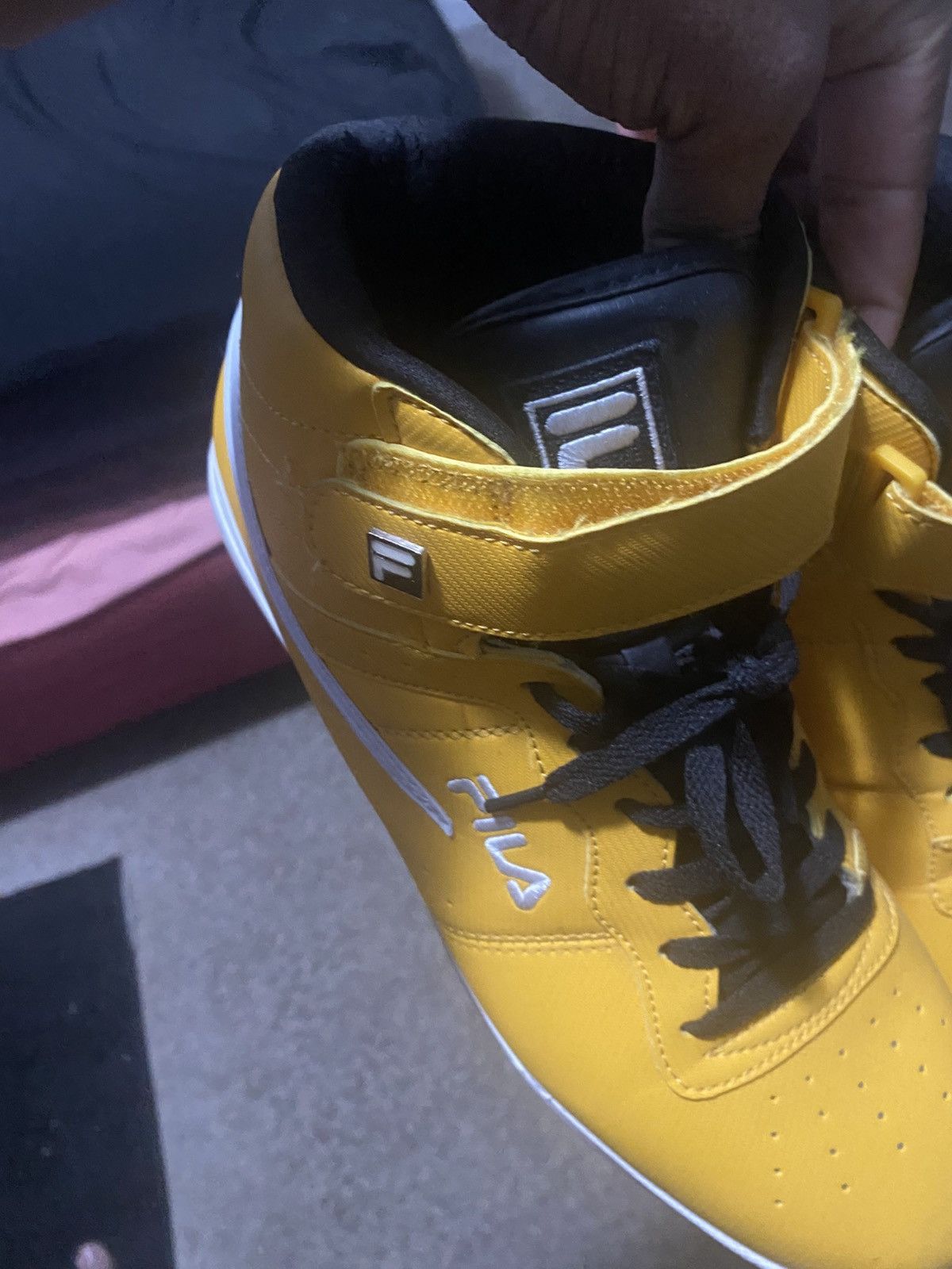Fila Bright Yellow Fila High-Top Sneakers Size US 12 / EU 45 - 4 Thumbnail