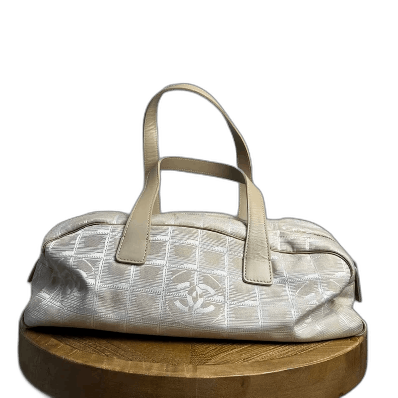 Chanel Chanel Silver Silk Handbag with Dust Bag Size ONE SIZE - 1 Thumbnail