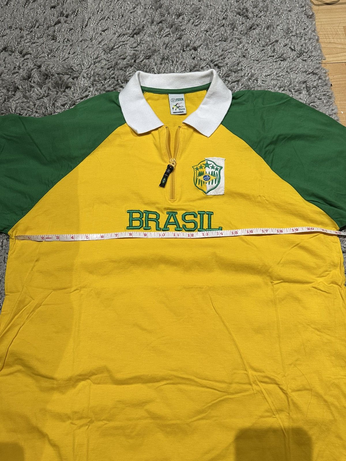Vintage Vintage Pierim Brasil Quarter Zip Short Sleeve Polo Shirt Size US XXL / EU 58 / 5 - 5 Thumbnail