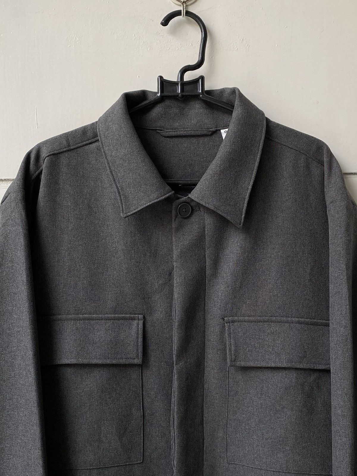 GU GU Pocket Boxy Oversize Grey Outer Shirt Size US L / EU 52-54 / 3 - 3 Thumbnail