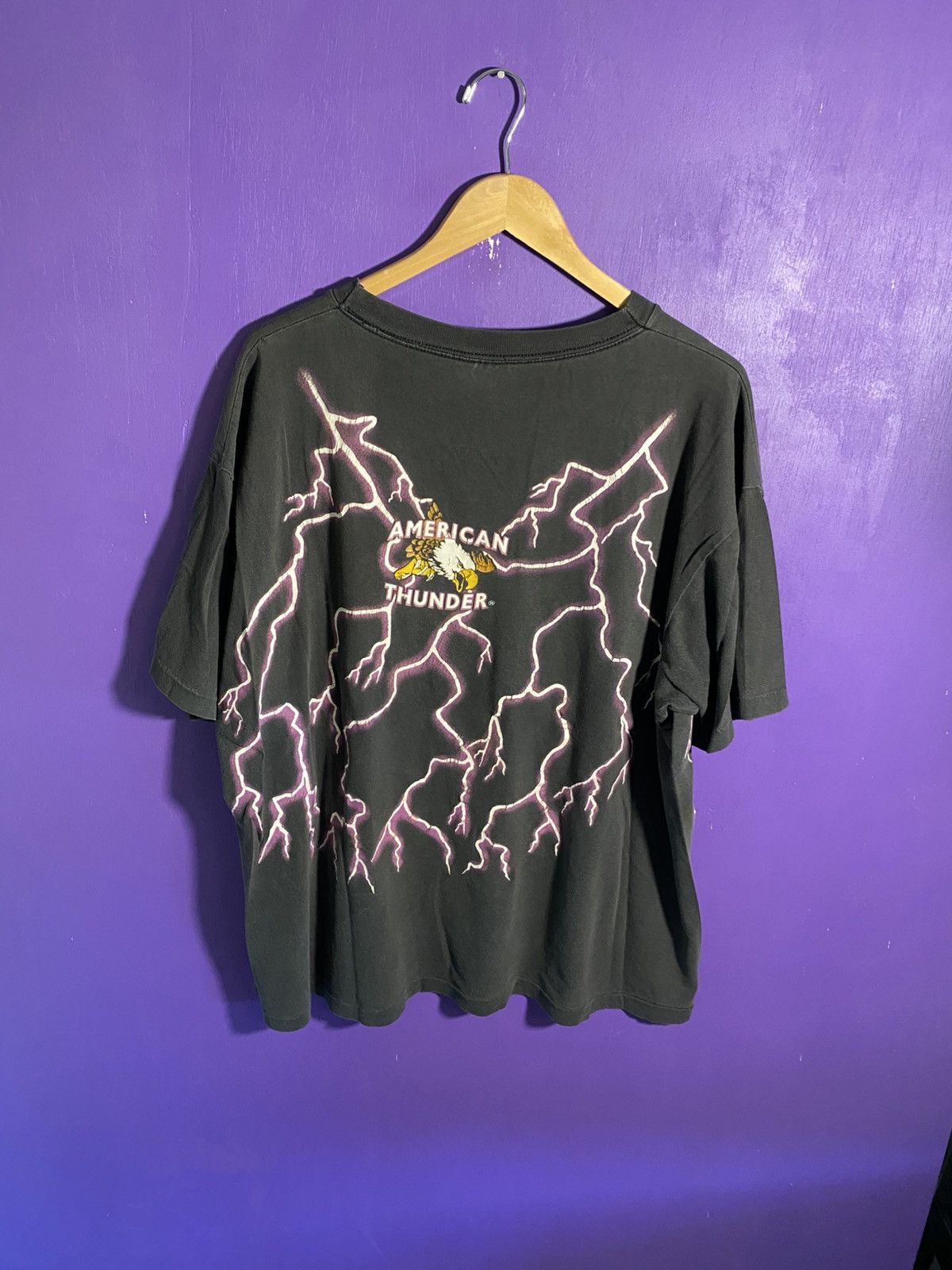 Other Vintage 90s American thunder Pegasus faded t-shirt Size US XXL / EU 58 / 5 - 2 Thumbnail