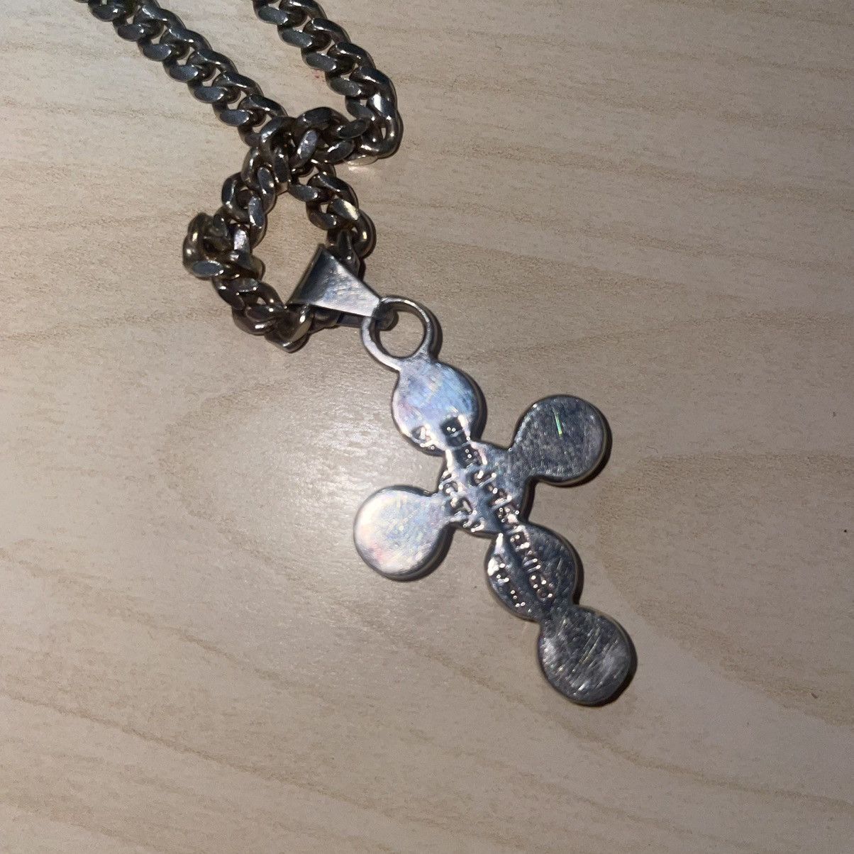 Sterling Silver Rare .925 Silver Chain & Cross Pendant Size ONE SIZE - 6 Thumbnail