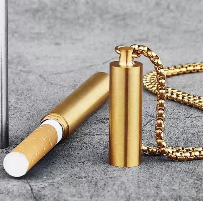 Jewelry Hip Hop Cigarettes Case Pendant Necklace Size ONE SIZE - 1 Thumbnail