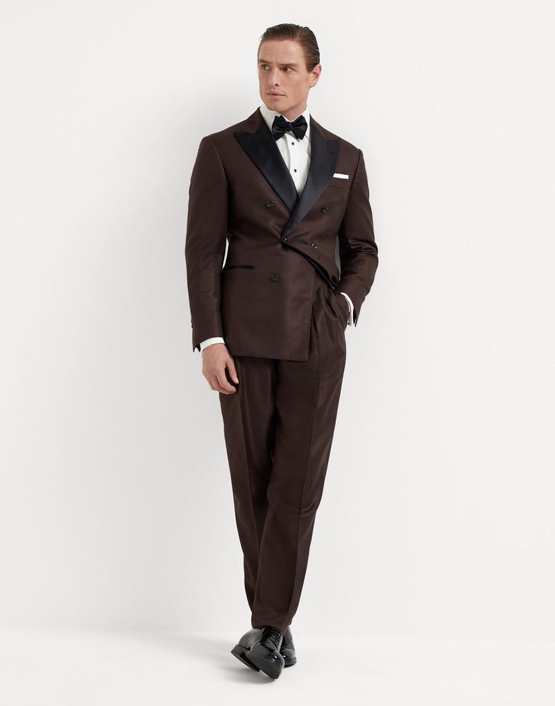Brunello Cucinelli o1la1rc1a0326 One-And-A-Half Breasted Jacket And Trousers Size US 34 / EU 50 - 4 Thumbnail