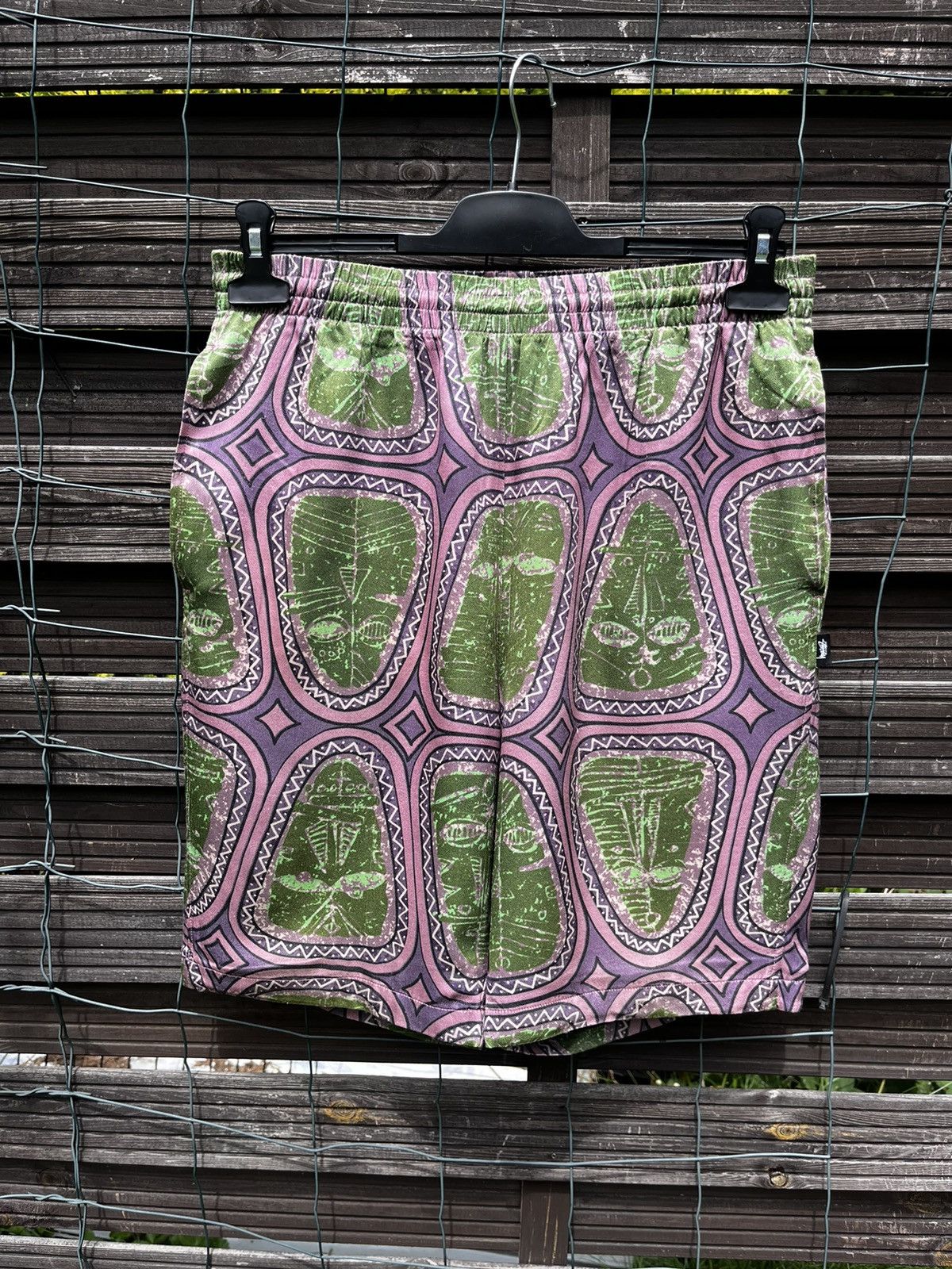 Other 🔴 STUSSY MASK PRINT STREETWEAR Y2K RARE HYPE SHORTS Size US 30 / EU 46 - 7 Thumbnail
