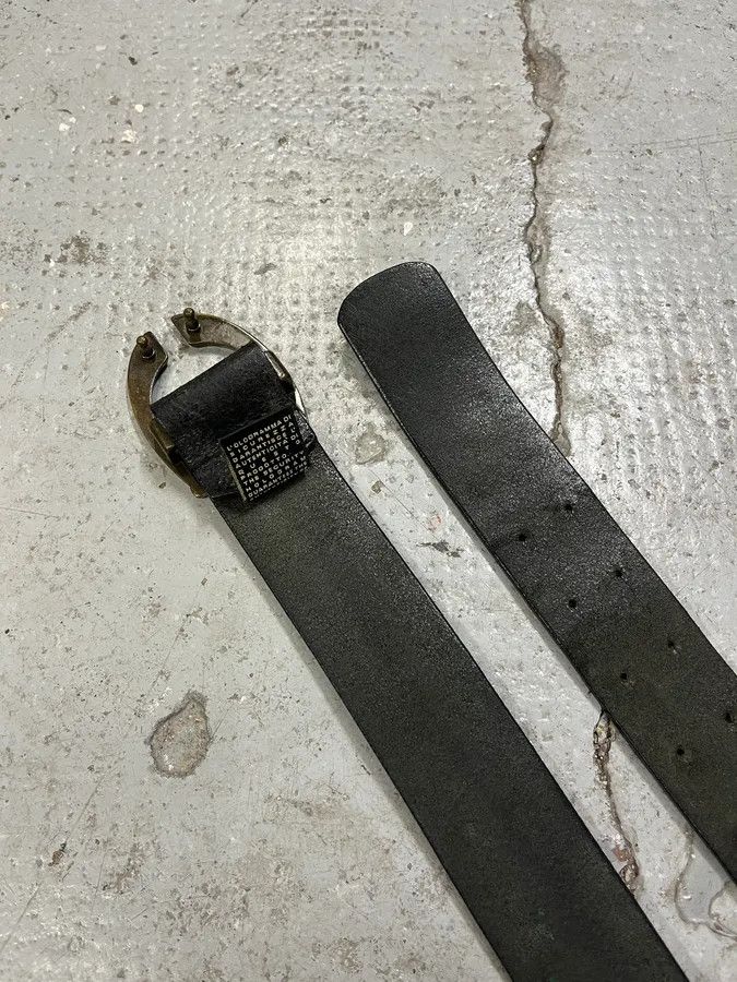Just Cavalli 2000s Cavalli Black Cracked Leather Belt Size ONE SIZE - 9 Thumbnail