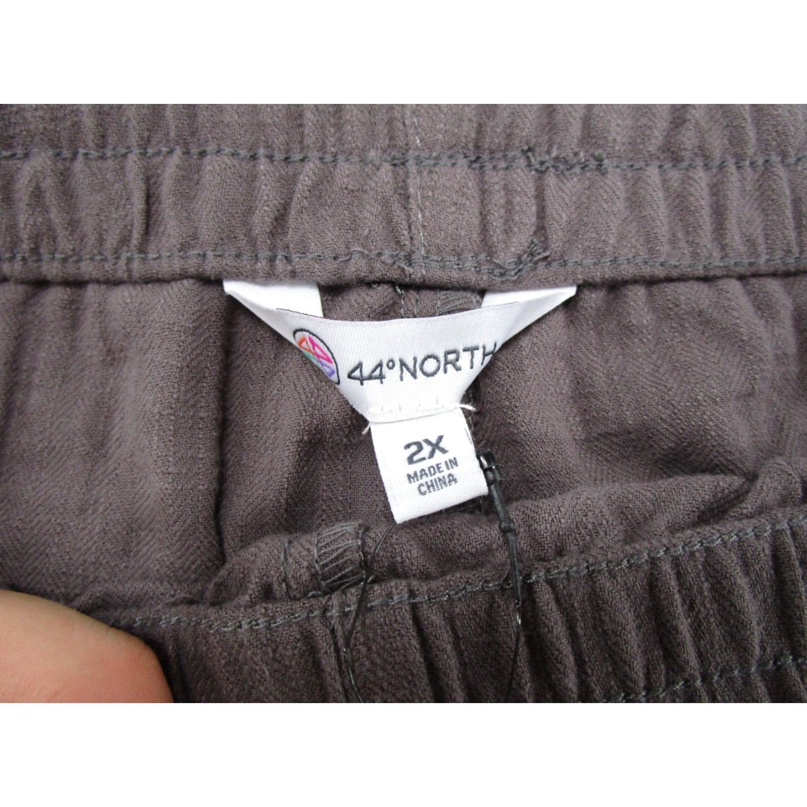 Vintage 44 North Womens Chino Shorts Elastic Waist Casual Wear Lounge 2X Plus Size Gray Slah Pocket Summer Spring Mens Womens Size 40" / US 18 - 3 Thumbnail