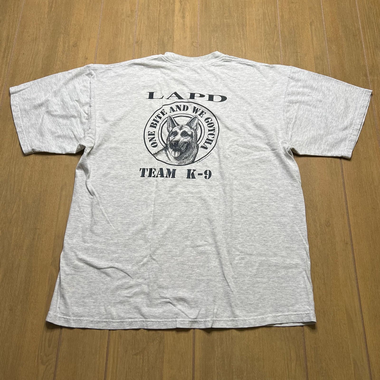 Jerzees Vintage LAPD Team K-9 T-Shirt One Bite and We Gotcha 1995 XL Size US XL / EU 56 / 4 - 4 Thumbnail