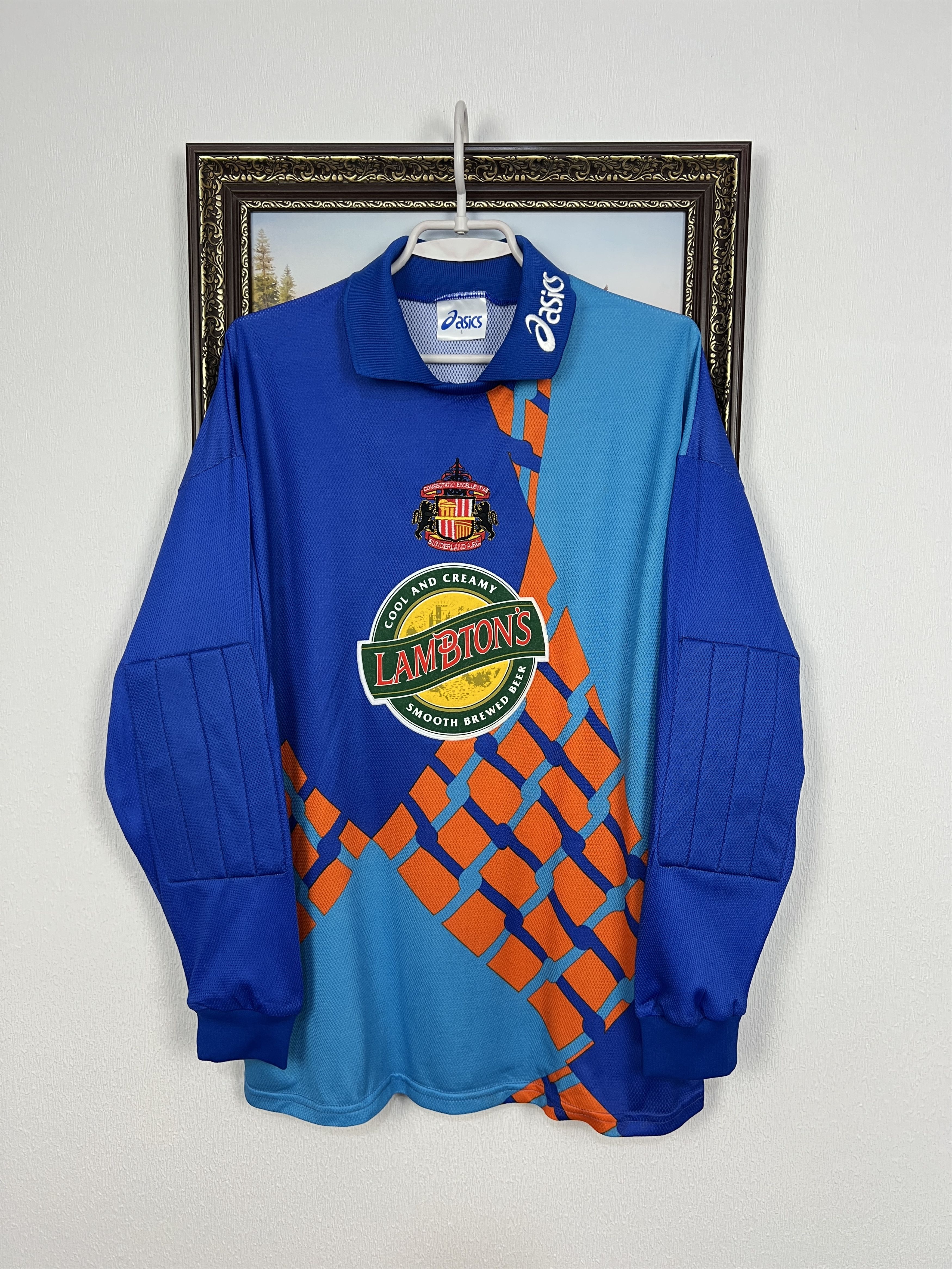 Asics Sunderland Goalkeeper football shirt 1998 Soccer ASICS Size US L / EU 52-54 / 3 - 1 Thumbnail