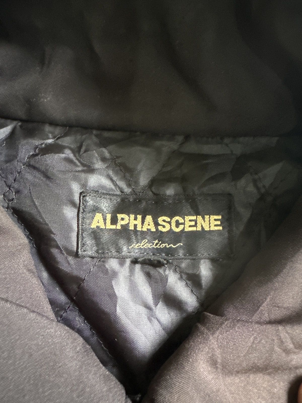 AlphaStyle × Japanese Brand Vintage Graphic Alpha scene Zipup Faded Sleeve Black jacket Size US L / EU 52-54 / 3 - 7 Thumbnail