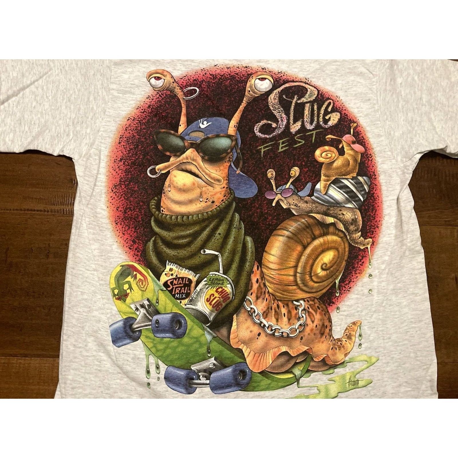 Vintage VINTAGE Caribbean Soul T-Shirt USA Large Slug Fest Skating Jimmy Buffet Adult Gray Size US L / EU 52-54 / 3 - 2 Thumbnail