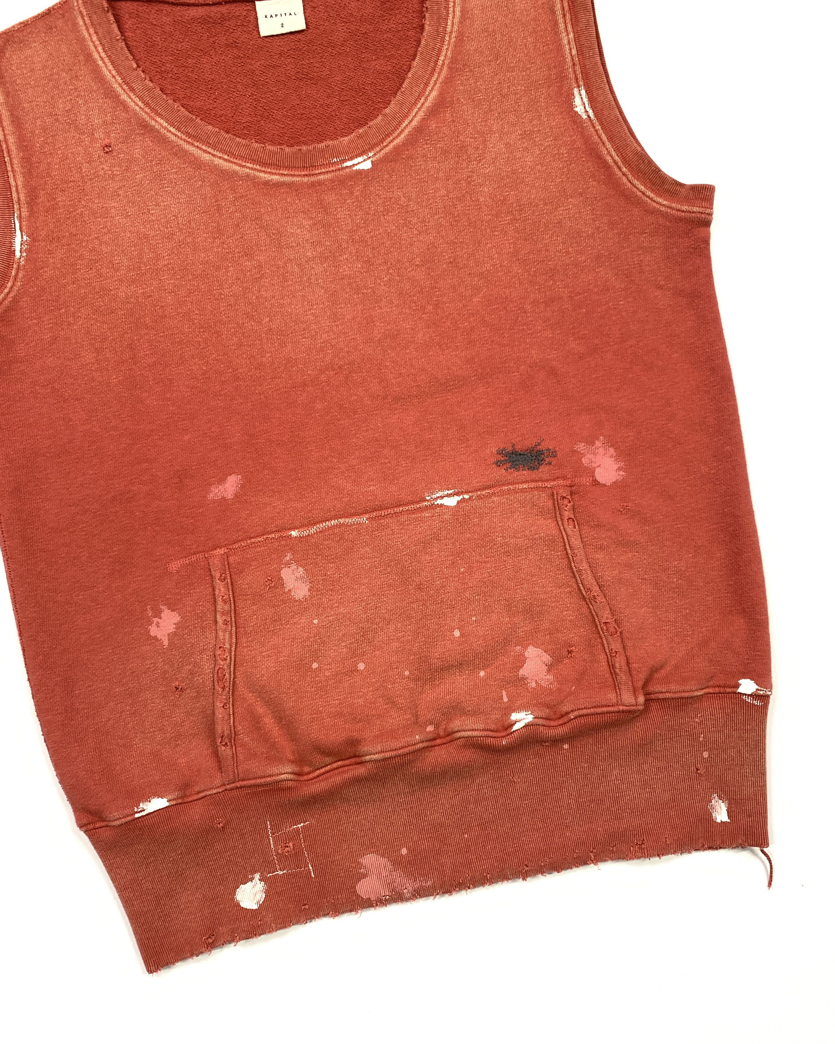 Kapital Painter Sweatshirt Vest - Sun-faded / Distressed / Repaired Size US L / EU 52-54 / 3 - 4 Thumbnail